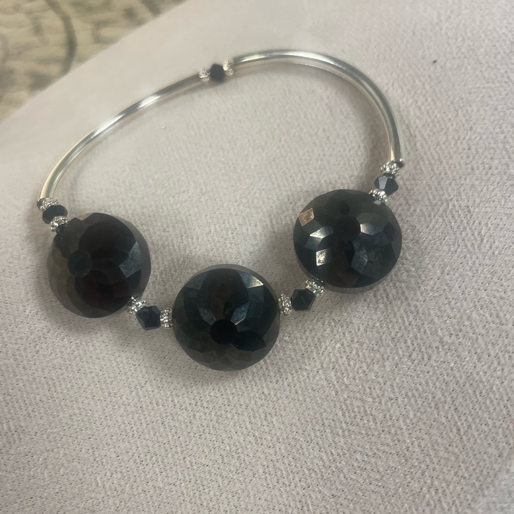 Vintage Glass Beads New  Artisan Stretch Bracelet